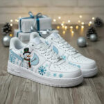 [Customized Snowman] Air Force 1 Low-top Shoes Unisex Hand-Painted Sneakers - Image 3