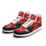 [Custom Holiday Cheer] Air Jordan 1 Mid Top Unisex Skateboarding Shoes - Image 7