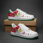 [Customized Grinch Christmas Tree] Air Force 1 Low-top Shoes Unisex Hand-Painted Sneakers - Image 3