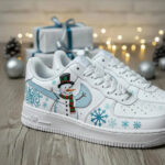 [Customized Snowman] Air Force 1 Low-top Shoes Unisex Hand-Painted Sneakers - Image 4