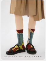 Renaissance | 3 pairs cotton socks set | Creative| artistic |designed| cool| colorful |gift ideas| birthday | thanks | comfort | Christmas