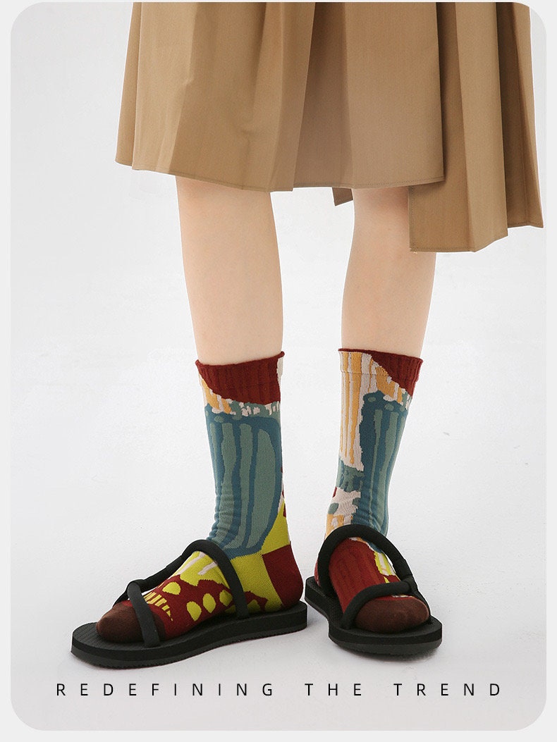 il_fullxfull.5247329344_lgkr.jpg Renaissance | 3 pairs cotton socks set | Creative| artistic |designed| cool| colorful |gift ideas| birthday | thanks | comfort | Christmas - Image 1