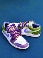 [Custom Toy Story Buzz Lightyear Coloration] Air Jordan 1 Unisex Skateboard Shoes - Image 6