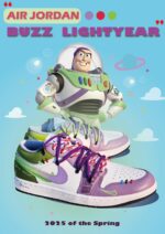 [Custom Toy Story Buzz Lightyear Coloration] Air Jordan 1 Unisex Skateboard Shoes - Image 2