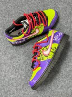 [Custom Male clown]  Dunk Skateboarding Shoes Men Low-top Purple/green/red - Image 7