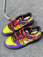 [Custom Male clown]  Dunk Skateboarding Shoes Men Low-top Purple/green/red - Image 9