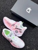 [Custom Unlimited]  KD Trey 5 IX Vintage Basketball Shoes Unisex Low-Top Pink/White - Image 8