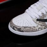 [Custom Natural-Colored Python Pattern] Air Jordan 1 Low - Top Skateboarding Shoes Unisex - Image 4
