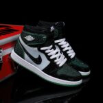 [Custom Green Toe - Full Diamond] Air Jordan High - Top Skateboarding Shoes Unisex - Image 3
