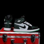 [Custom Green Toe - Full Diamond] Air Jordan High - Top Skateboarding Shoes Unisex - Image 5