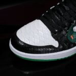 [Custom Green and White - Python Pattern] Air Jordan Low - Top Skateboarding Shoes Unisex - Image 4