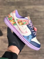 [Custom ONE PIECE Nami&Nico Robin] Dunk Skateboarding Shoes Men Spilt Color Orange/Purple - Image 7