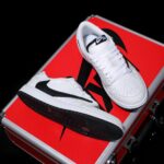 [Custom Black and White - Backwards Swoosh Python Pattern] Air Jordan Low - Top Skateboarding Shoes Unisex - Image 8