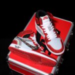 [Custom Red and White - Full Diamond] Air Jordan High - Top Skateboarding Shoes Unisex - Image 5