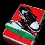 [Custom Green and White - Python Pattern] Air Jordan Low - Top Skateboarding Shoes Unisex - Image 5