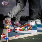 [Custom Mario & Princess Peach] Air Force 1 Skateboarding Shoes Unisex Low-top - Image 5