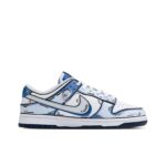 [Custom 2D Blue Comics] Dunk Skateboarding Shoes Unisex  White/Blue - Image 3