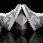 [Custom Silver- Full Diamond] Air Jordan High - Top Skateboarding Shoes Unisex - Image 5
