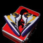 [Custom Purple Gold - Full Diamond] Air Jordan High - Top Skateboarding Shoes Unisex - Image 8