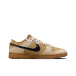 [Custom Waffles - Wheat] Dunk Low Skateboarding Shoes Unisex Brown - Image 5