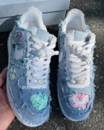 [Customized Denim Style x Hand-drawn - Deconstructed Denim ] Air Force 1 Low-top Unisex - Image 2