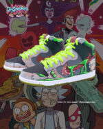 [Custom Rick and Morty] SB Dunk High Top Unisex Skateboarding Shoes - Image 8