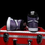 [Custom Blackish Purple - Full Diamond] Air Jordan High - Top Skateboarding Shoes Unisex - Image 8