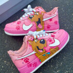 [Customized Scooby Snacks on Feet] Air Force 1 Low-top Shoes Hand-drawn Unisex Pink