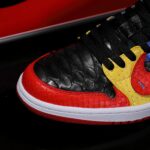 [Custom Rainbow Patchwork - Python Pattern] Air Jordan Low - Top Skateboarding Shoes Unisex - Image 4