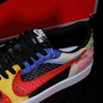 [Custom Rainbow Patchwork - Python Pattern] Air Jordan Low - Top Skateboarding Shoes Unisex - Image 5