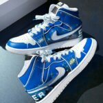 [Custom Power Slap 15] Jordan Air Jordan 1 Mid Unisex Skateboarding Shoes