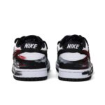 [Custom Nightmare Spell] Dunk Skateboarding Shoes Unisex Black/Red Graffiti - Image 4