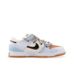 [Custom Drippy Sense] Dunk Low Skateboard Shoes Unisex Orange/Blue - Image 3