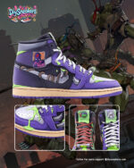 [Custom TMNT x Super Shredder] Air Jordan 1 High Top Unisex Skateboarding Shoes - Image 13
