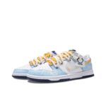 [Custom Ode to Joy] Dunk Skateboarding Shoes Unisex Smiley Graffiti White/Blue - Image 2