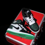 [Custom Green Toe - Full Diamond] Air Jordan High - Top Skateboarding Shoes Unisex - Image 9