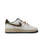 [Customized CloudStride] Air Force 1 Shoes Unisex White/Brown/Green - Image 3
