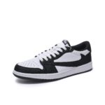 [Custom Black and White - Backwards Swoosh Cowhide Leather] Air Jordan Low - Top Skateboarding Shoes Unisex - Image 9