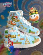 [Custom Mario - Funny Trip] Air Jordan 1 High Top Unisex Skateboarding Shoes - Image 3