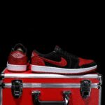 [Custom Black and Red Full Diamond] Air Jordan Low - Top Skateboarding Shoes Unisex - Image 7