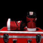 [Custom Red and Black - Full Diamond] Air Jordan High - Top Skateboarding Shoes Unisex - Image 5