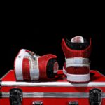 [Custom Red and White - Full Diamond] Air Jordan High - Top Skateboarding Shoes Unisex - Image 4