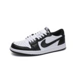 [Custom Black and White - Cowhide Leather Openwork Style] Air Jordan Low - Top Skateboarding Shoes Unisex - Image 10