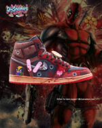 [Customized Deadpool] Air Jordan 1 High Top Shoes Hand-drawn Unisex - Image 10