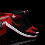[Custom Red and Black - Full Diamond] Air Jordan High - Top Skateboarding Shoes Unisex - Image 2