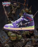 [Custom TMNT x Super Shredder] Air Jordan 1 High Top Unisex Skateboarding Shoes - Image 12