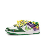 [Custom Leap Through the Light-Years] Dunk Low Skateboard Shoes Unisex Green/Purple - Image 2