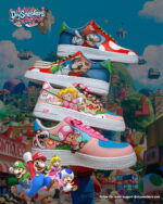 [Custom Mario & Princess Peach] Air Force 1 Skateboarding Shoes Unisex Low-top - Image 3