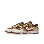[Custom Coffee Mark] Dunk Skateboarding Shoes Unisex Low-top Brown Distressed Style - Image 3