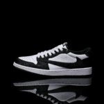 [Custom Black and White - Backwards Swoosh Cowhide Leather] Air Jordan Low - Top Skateboarding Shoes Unisex - Image 5